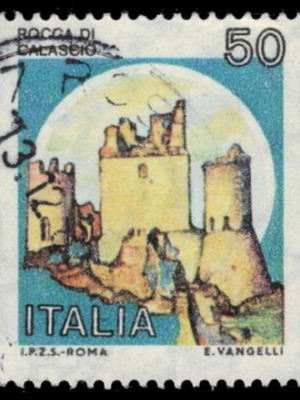 Γραμματόσημο Ιταλίας Rocca di Calascio 50 Lire σαν καινούργιο, Castelli d’Italia