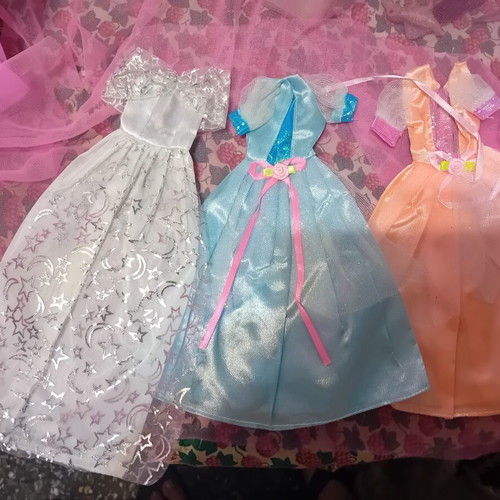 Doll Dresses like new, set of 3 for 12" dolls