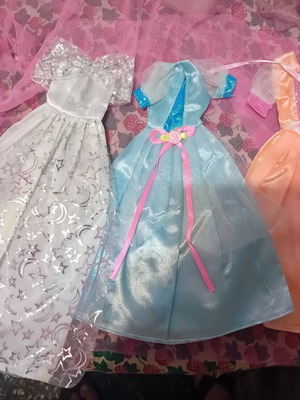 Doll Dresses like new, set of 3 for 12" dolls