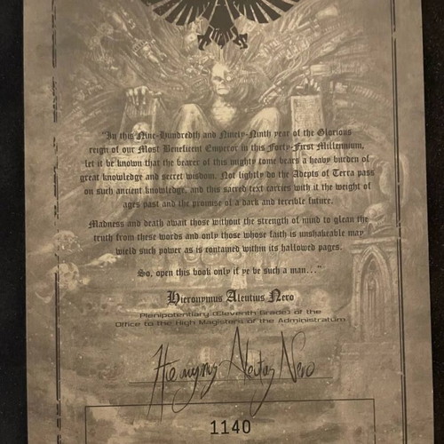 Warhammer 40k Rulebook 4th Edition Collector's Limited Copy σαν καινούργιο