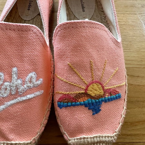 Tienda Soludos espadrilles with aloha embroidery size 37 new orange