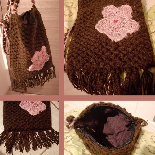 Girls' bag set with shoulder, fabric, knitted, plush, and unicorn waist bags