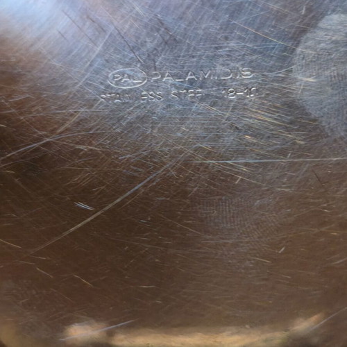 PAL PALAMIDIS vintage stainless steel coaster set, 8 pieces