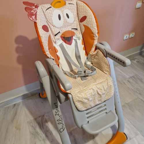 Chicco Polly 2 Start Folding Highchair with Metal Frame used