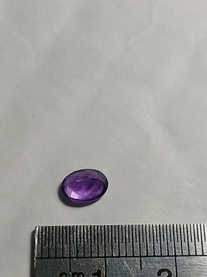 Oval amethyst gemstone new, authentic for jewellery