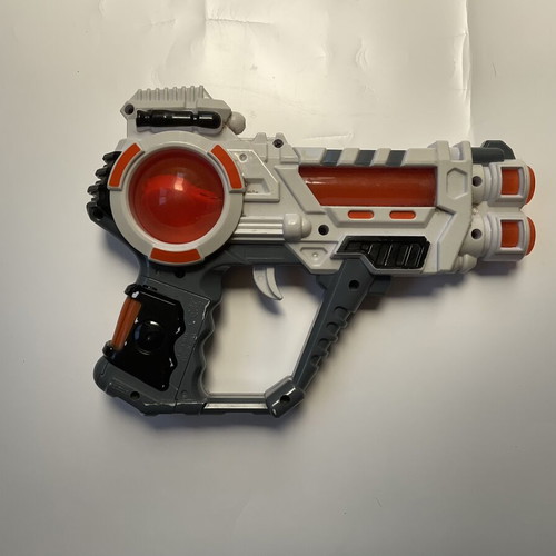Space toy gun with sound and motion effects like new
