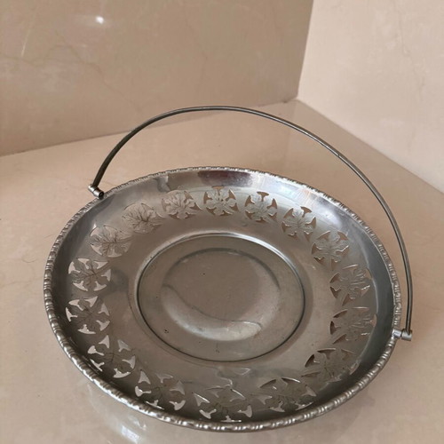 Metal tray basket like new, diameter 23 cm