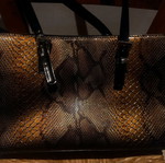Shoulder bag like new with snake pattern