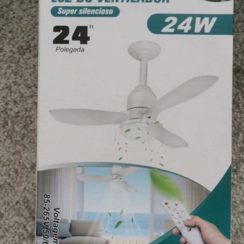 Ceiling fan Φ62cm with LED E27 lamp and remote control new