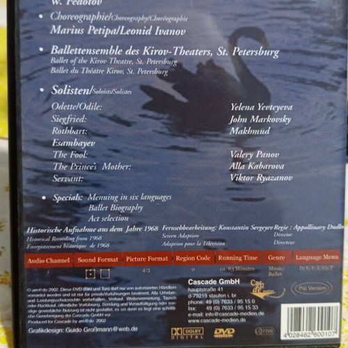 Swan Lake ballet DVD new, classical