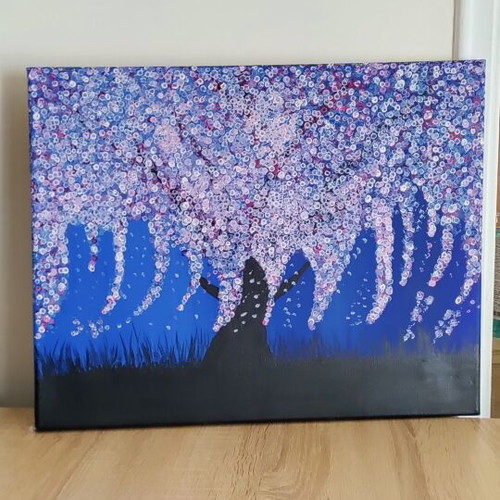 Handmade willow painting 50x40 cm