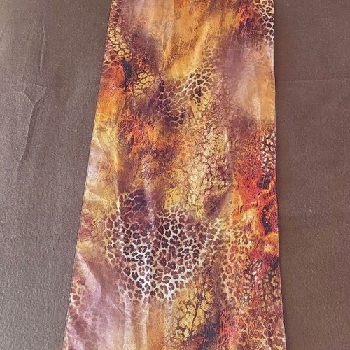 Printed scarf with leopard design, Italian