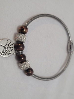 Women's bracelet, tree of life with magnetic clasp