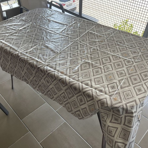Classic tablecloth with subtle patterns and colors for veranda or garden