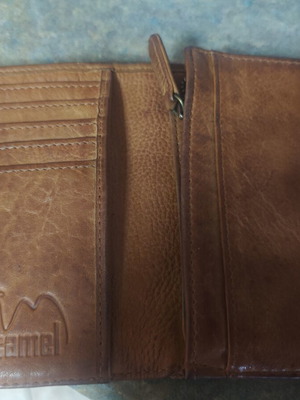 Tripcamel leather wallet like new, unisex, brown