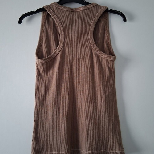 Vintage sleeveless elastic blouse size S, like new, brown