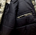Camouflage hunting vest with cotton lining, size L