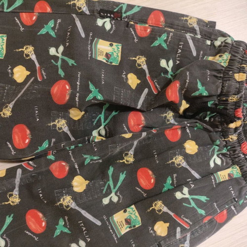 Chef pants used with cooking designs size small black