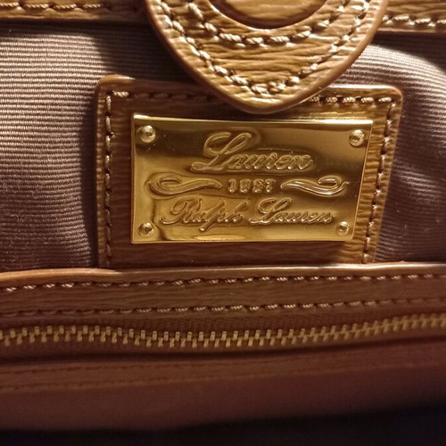 Ralph Lauren leather handbag used, brown