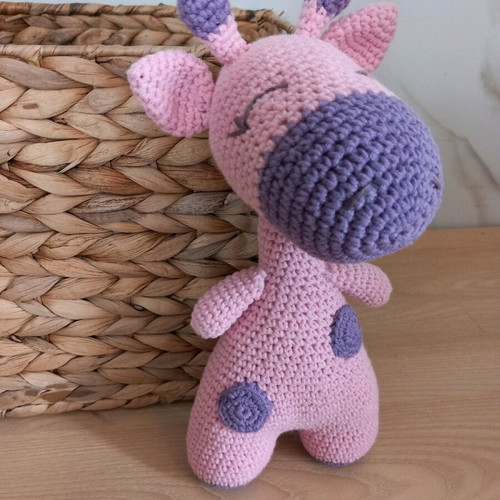Crocheted giraffe doll 25 cm new