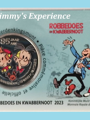 Spirou and Fantasio 5 Euro Official Colored Coin 2023 new in Coin Card