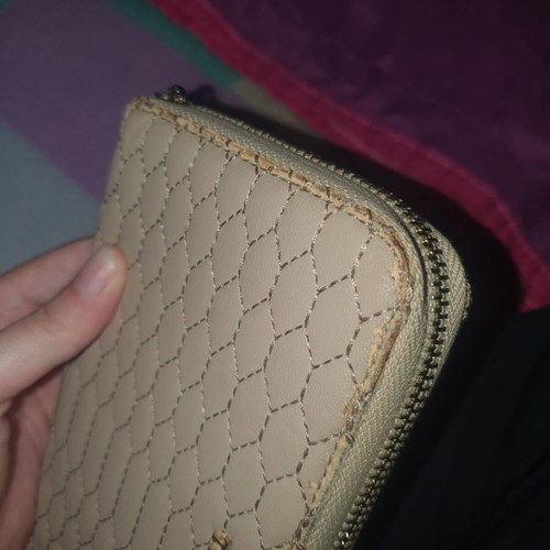 Trussardi beige wallet used with wear