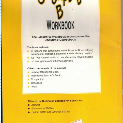 Jackpot B Workbook like new, English language learning