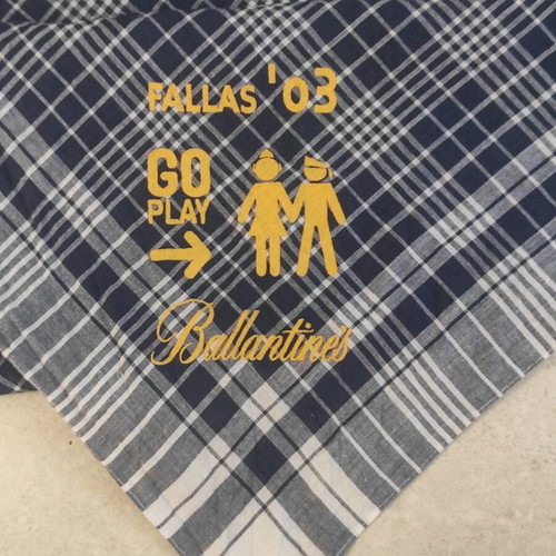 Ballantines rare scarf like new, white and blue