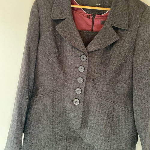 Next ladies suit size 46 like new, black and grey