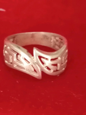 Silver 925 ring ancient Greek style with meander design new