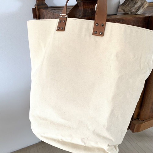 Ioanna Kourbela Beach Bag new, canvas and genuine leather details