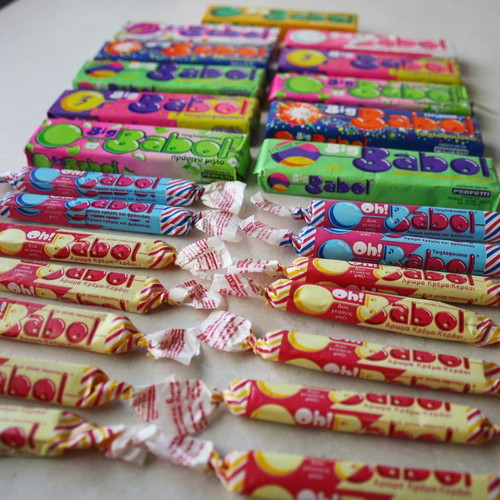 Big Babol gum new, 25 old sealed packs 1980-1990