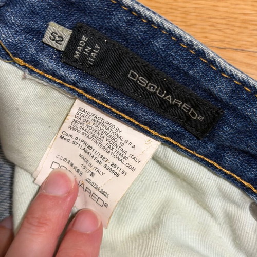 Dsquared and Diesel men's jeans used, size L, blue, set of two