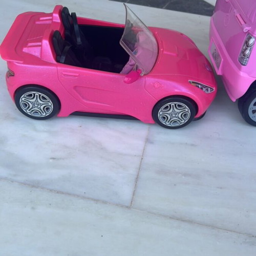 Barbie van and Cabrio car toy