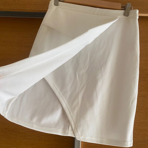White skirt with unique front design like new
