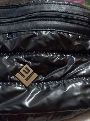 Lovely belt bag like new, black shiny polyester