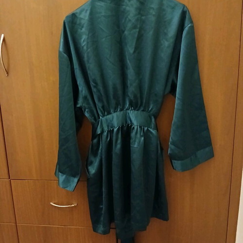 Midi satin robe Victoria's Secret like new, one size, turquoise green