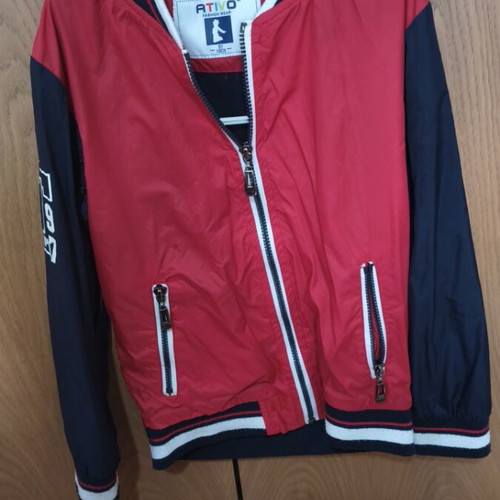 Ativo thin jacket for boy 6 years like new, blue and red