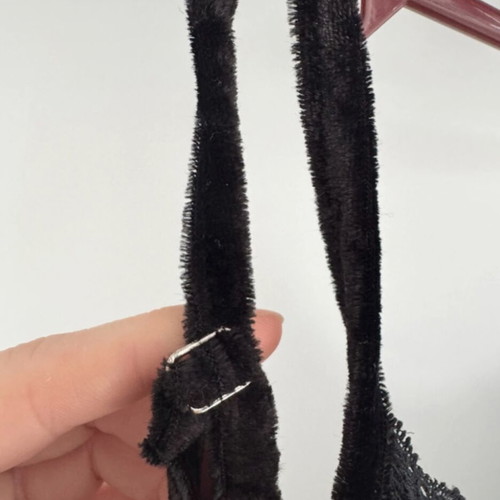 Anel Velvet Lingerie Top S Like New Black With Lace