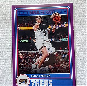 2023-24 Panini-NBA Hoops Basketball Allen Iverson Purple Tribute #296