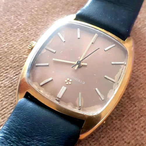 Eterna Matis 1970 watch used, automatic, brown
