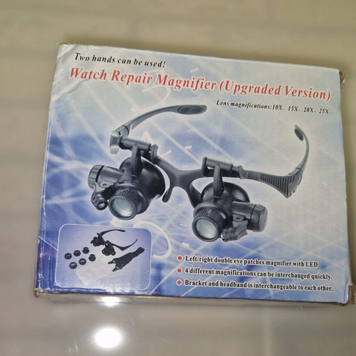 Watch Repair Magnifying Lenses with LED upgraded version like new