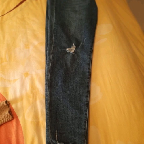 Jeans with rips size L blue like new