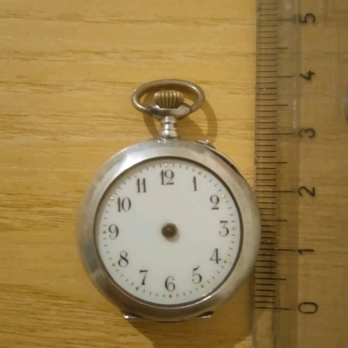 Vintage women's pocket watch silver 800 used, needs repair