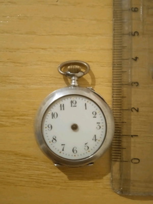 Vintage women's pocket watch silver 800 used, needs repair