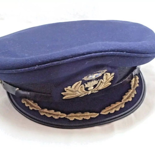 Vintage Authentic Senior Officer Cap Hellenic Air Force size 57 used
