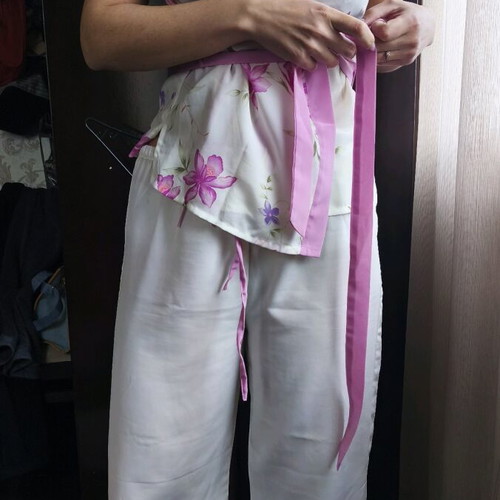 Luxury pajama like new, beige and pink, size M