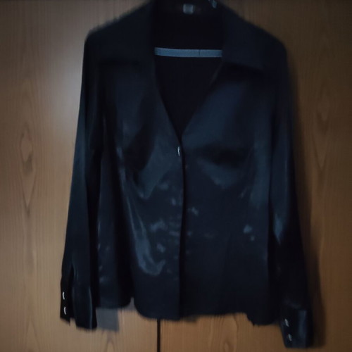Satin women's shirt used, black, size XL