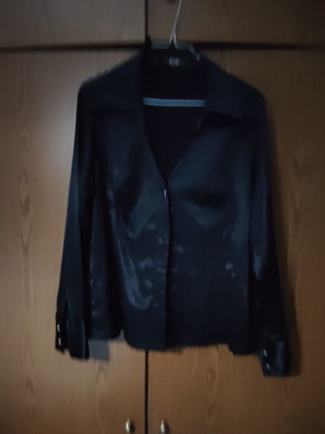 Satin women's shirt used, black, size XL