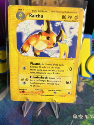 Raichu Expenditions Pokemon card, vintage